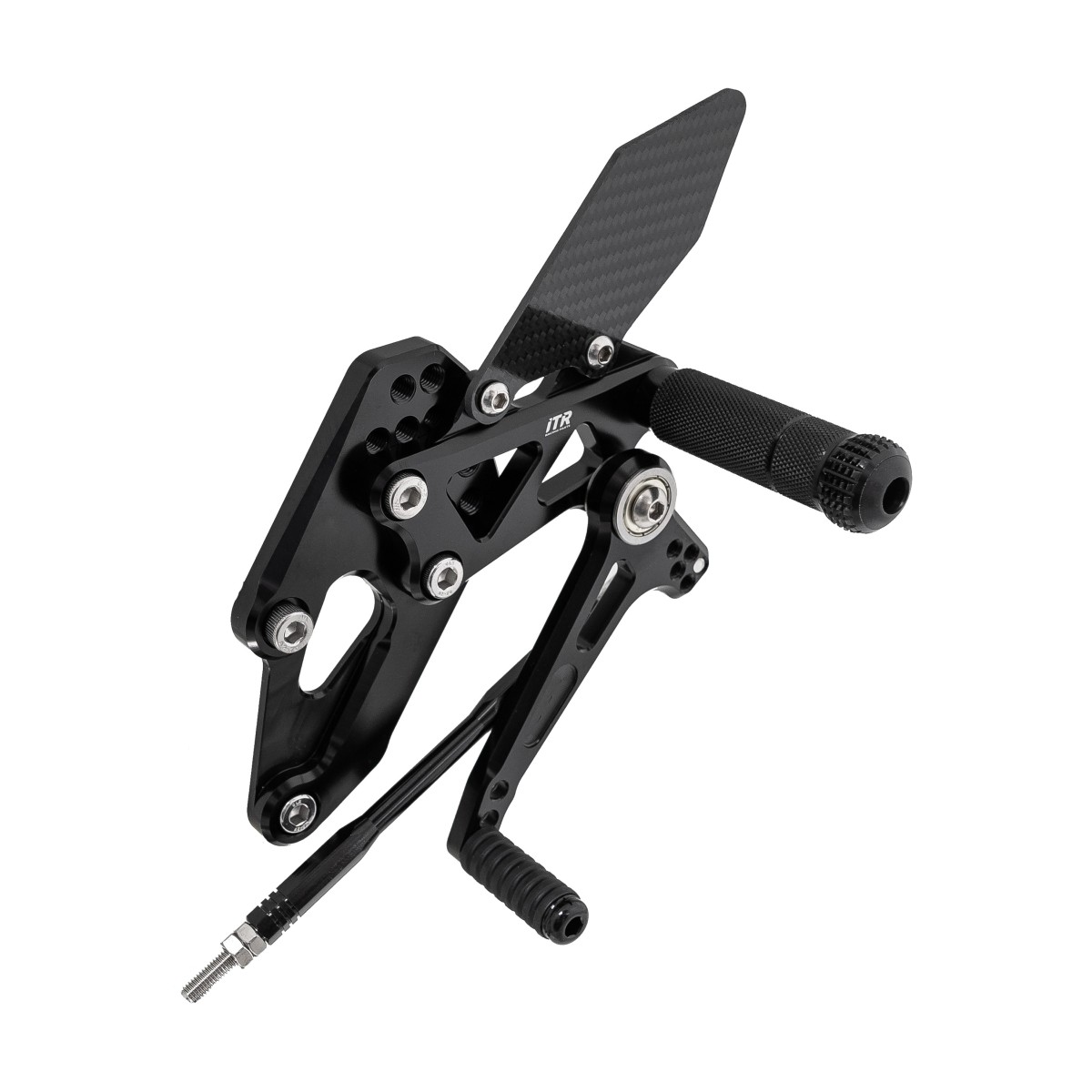 estriberas-multiregulables-yamaha-r3-201520-negro.jpg Rear Set Compatible YAMAHA R1 2015-20 - Image 1