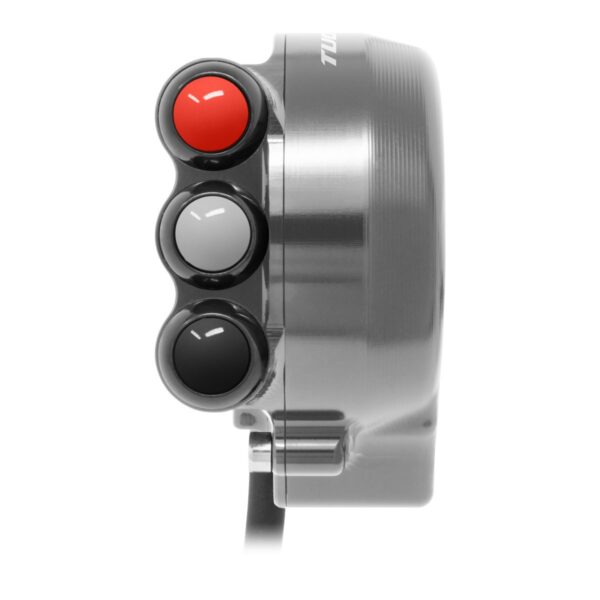 Throttle control with integrated handlebar switch for Aprilia TUONO V4 (Titanium)