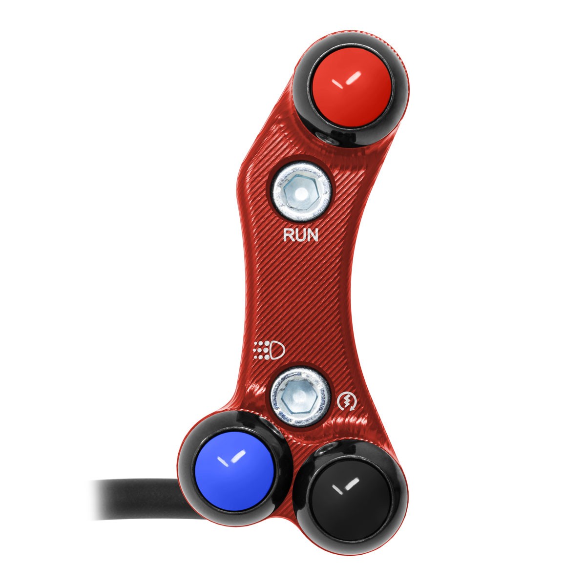 pulsantiera-destra-per-suzuki-gsx-r1000-2017-2021-pompa-standard-rosso.jpg Right Street Handlebar Switch for Suzuki GSX-R1000 2017/2021 (Aligned holes) (Red) - Image 1