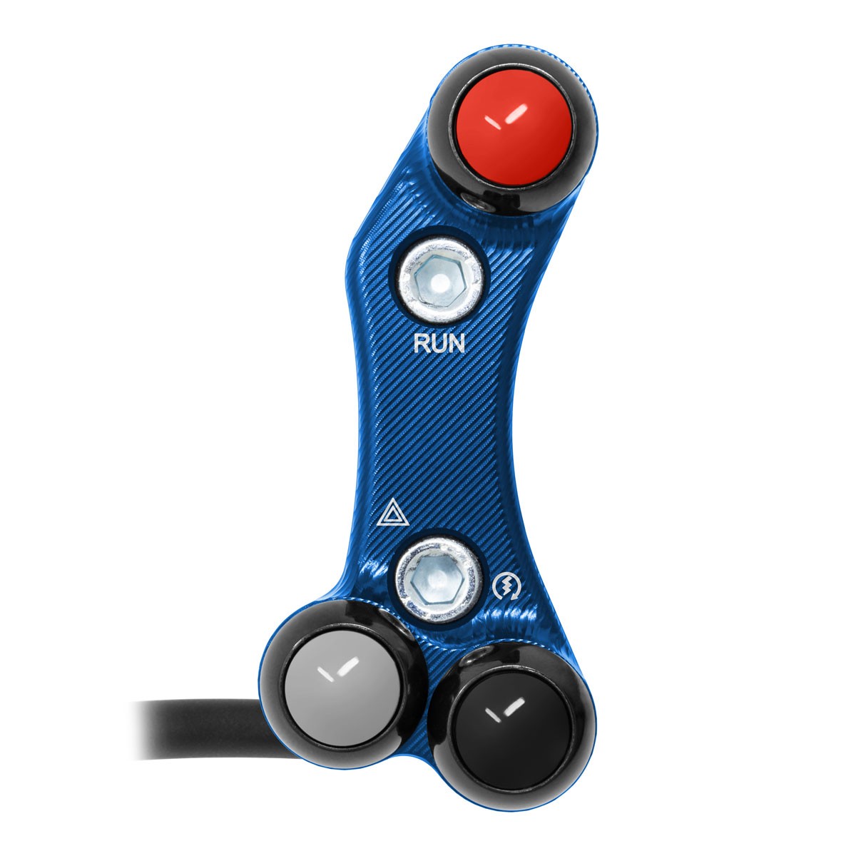 pulsantiera-destra-per-yamaha-yzf-r7-pompa-standard-blu.jpg Right Street Handlebar Switch for Yamaha YZF-R7 (Aligned holes) (Blue) - Image 1