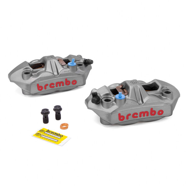 Brembo M4 Front Caliper Set (Radial Mount) Titanium Grey