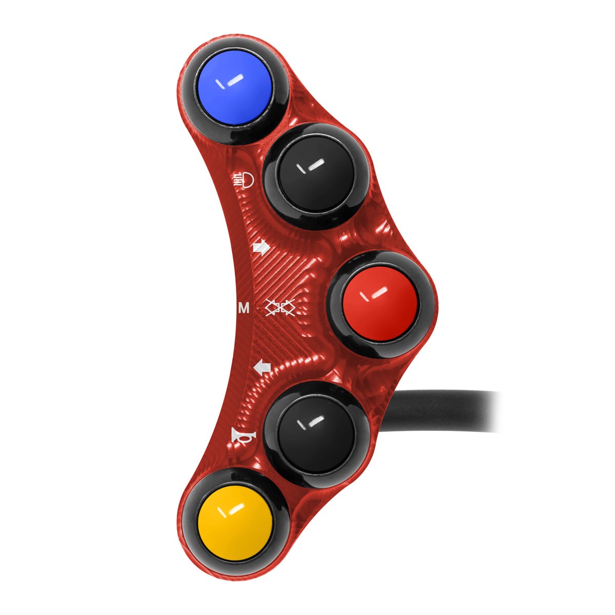 pulsantiera-sinistra-stradale-per-ducati-hypermotard-950-rosso.jpg Left Street Handlebar Switch for Ducati Hypermotard 950 (Red) - Image 1