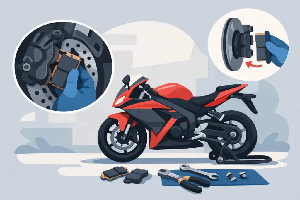 How to Replace Brake Pads on a Sport Bike