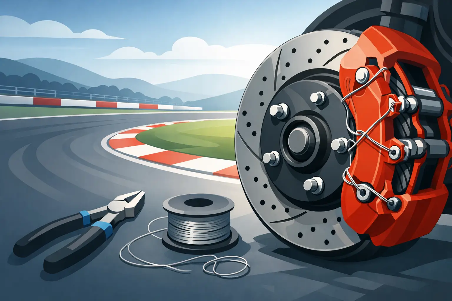 How to Safety Wire Calipers for Track Use