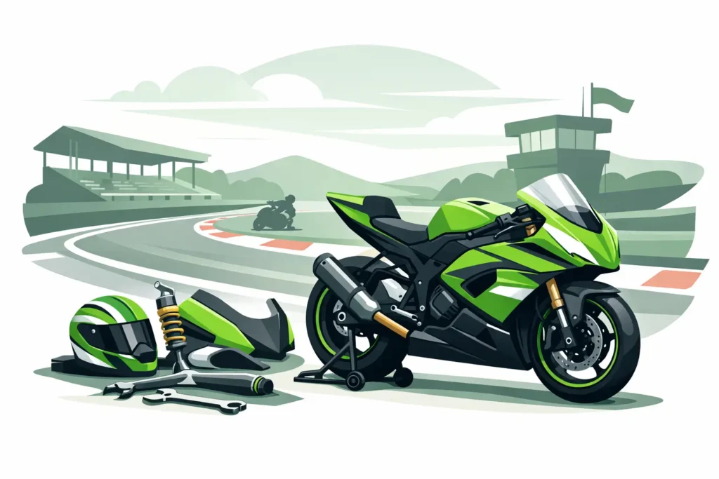 Kawasaki ZX6R Race Conversion Example Track Build