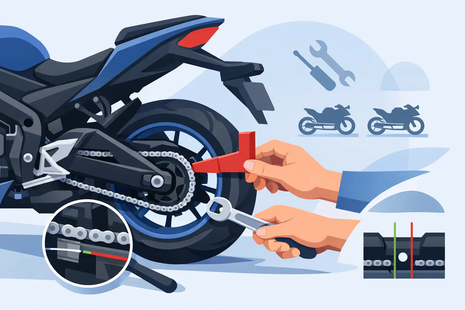 How to Align Motorcycle Chain on a Sport Bike