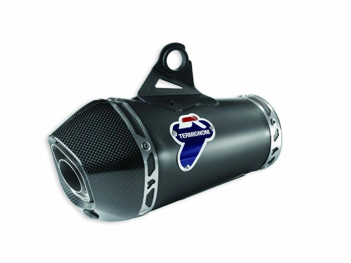 8cfad5da5e1988a164a5d2ccbccc1bd0_5000x.jpg Termignoni Black Titanium Low-Mount Slip-On Exhaust for Ducati Scrambler 800 – Racing - Image 1
