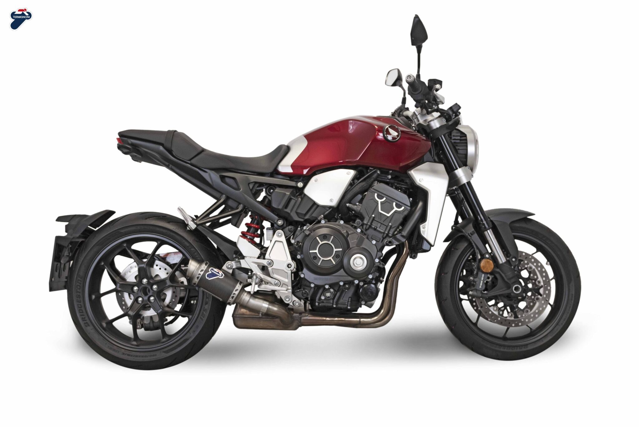 H154094SO05_HONDA_CB1000_frontale-scaled-1-scaled-1.jpg Termignoni D70 Titanium Slip-On Exhaust for Honda CB 1000 / CB 1000 R (2018-2022) - Image 1