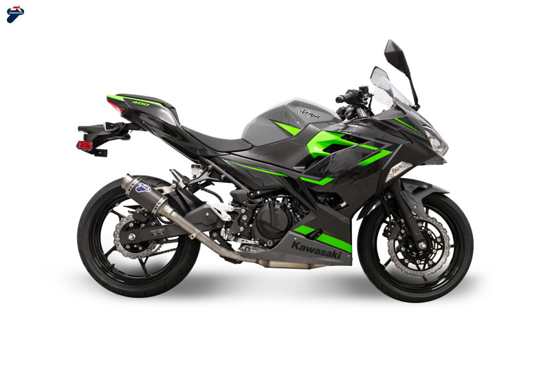 K083094SO05_KAWASAKI_NINJA_400_frontale.jpg Termignoni GP Classic Carbon Fiber Slip-On Exhaust for Kawasaki Ninja 400 / Z400 (2018-2020) - Image 1