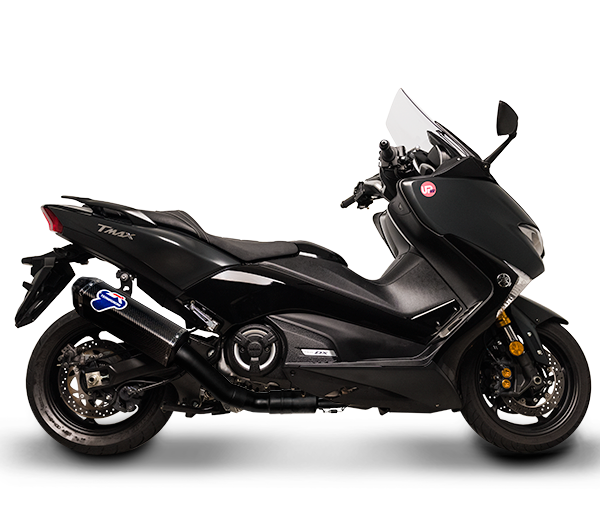 Termignoni Scream Black Stainless Steel / Carbon Fiber Full Exhaust System for Yamaha TMAX 530 / 560 – Racing