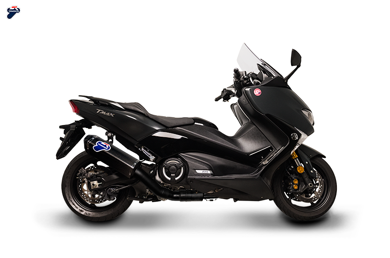 Y113BCC_TMAX2017_lateral_SITO-2.png Termignoni Scream Black Stainless Steel / Carbon Fiber Full Exhaust System for Yamaha TMAX 530 / 560 – Racing - Image 1