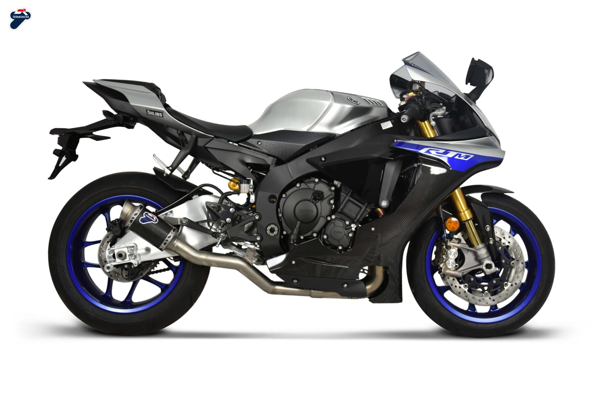 Y123094SO05_frontale-1-scaled-1-scaled-1.jpg Termignoni GP Classic Stainless Steel Slip-On Kit with Decat Pipe for Yamaha R1 (2015-2024) - Image 1