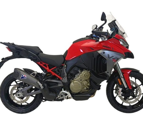 Termignoni Stainless Steel Semi-Complete Exhaust System with Gray Titanium Silencer + UpMap for Ducati Multistrada V4 / Rally / Pikes Peak / RS – Racing