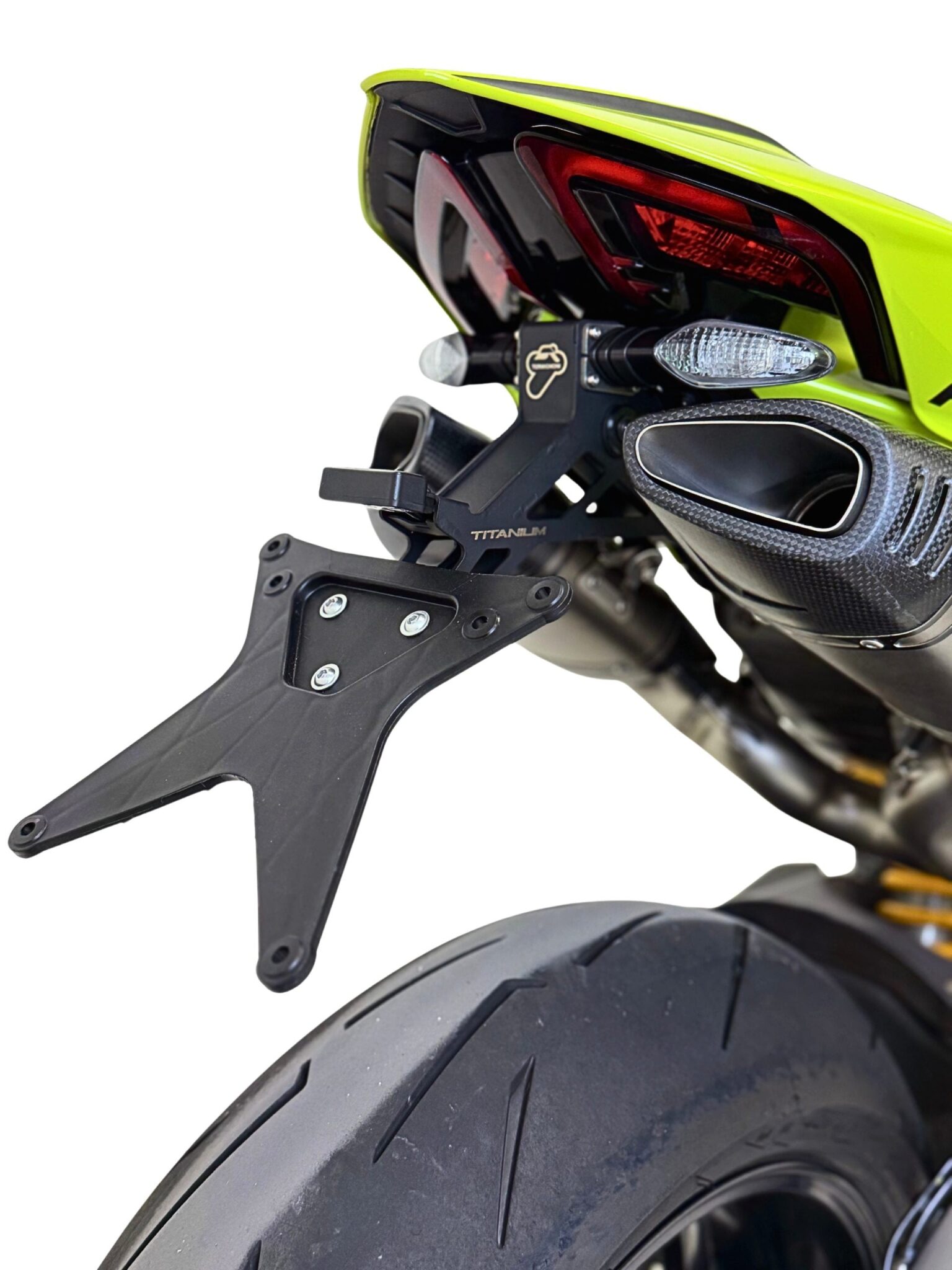 eb202c722fb3dd895f500e5af66c7baa_5000x-scaled-1.jpg Termignoni Black Titanium License Plate Holder for Ducati Panigale V4 / V4 S / V4 R + Streetfighter V4 / V4 S - Image 1