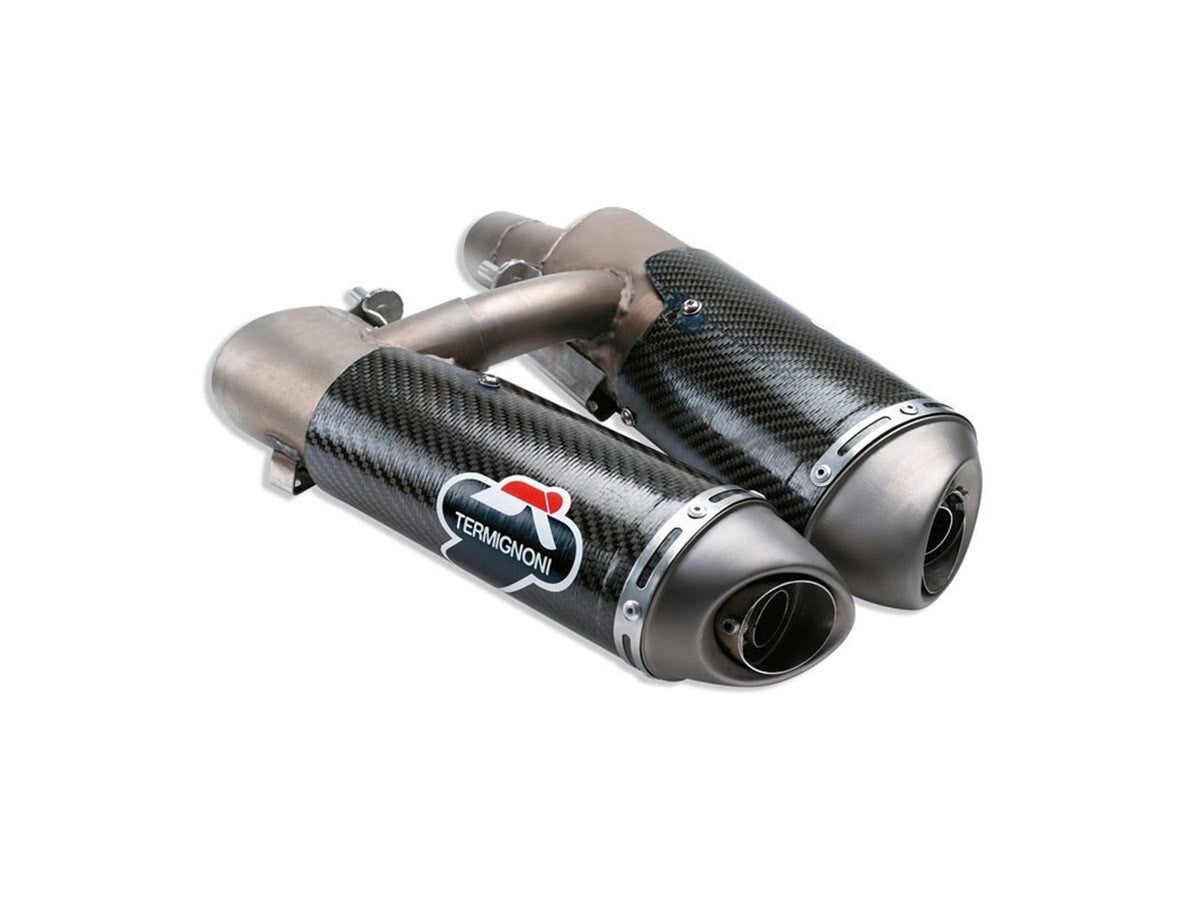 f518195b3312b7cddd32925541c0ca3a_5000x.jpg Termignoni Carbon Fiber Slip-On Exhaust Set for Ducati Hypermotard 796 / 1100 – Homologated - Image 1