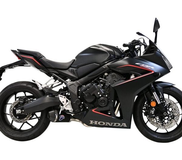 Termignoni Conical Stainless Steel Full Exhaust System with Black Stainless Steel Silencer + Collector for Honda CBR650R / CB650R – Racing