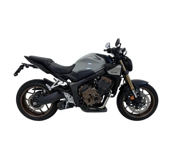 Termignoni Conical HEB Black Stainless Steel Full Exhaust System with Black Titanium Silencer + Link Pipe for Honda CBR650R / CB650R – Racing