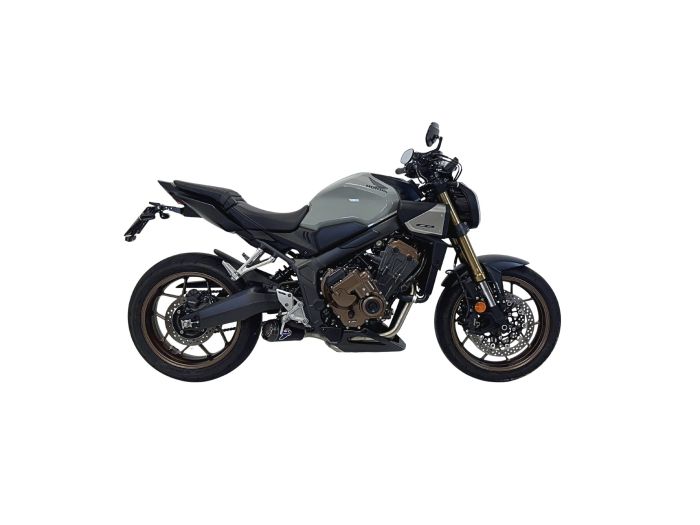 h184so0800inc_01.jpg Termignoni GP2R Stainless Steel Full Exhaust System with Black Titanium Silencer + Link Pipe for Honda CBR650R / CB650R – Racing - Image 1