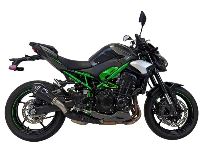 k095so0940inc_01.jpg Termignoni Conical Black Titanium Slip-On Exhaust with Link Pipe + Heat Shield for Kawasaki Z900 (2024-2026) - Image 1
