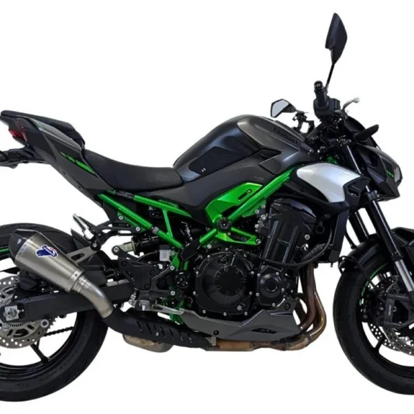 Termignoni Conical Stainless Steel Slip-On Exhaust with Link Pipe + Heat Shield for Kawasaki Z900 (2024-2026)