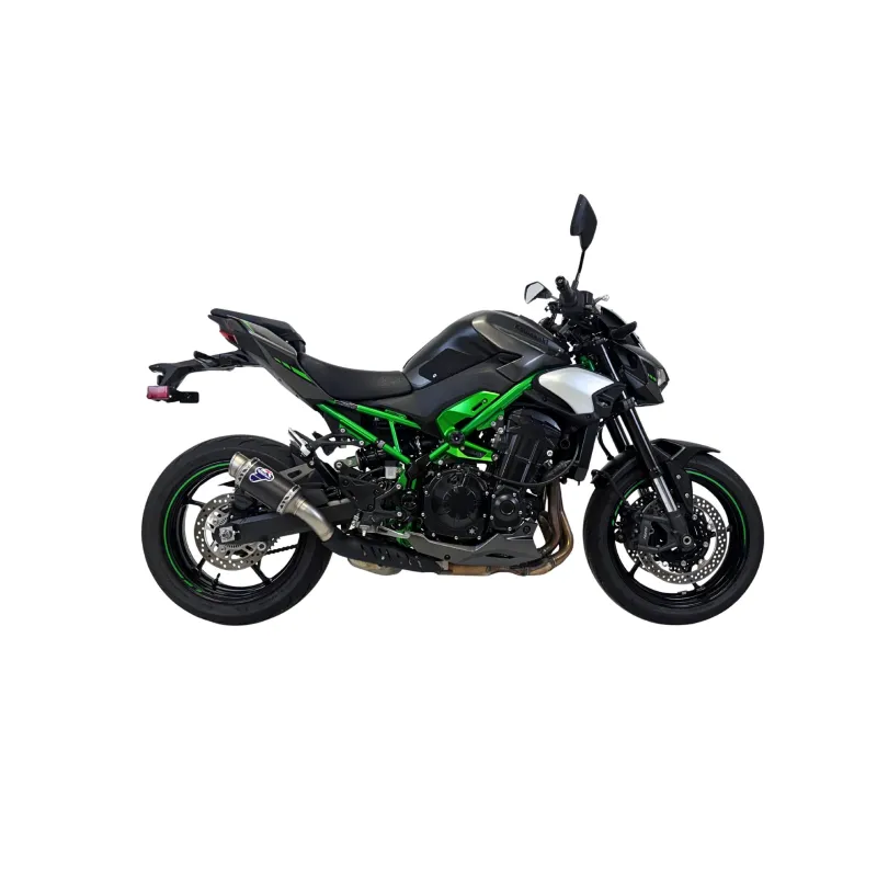 termignoni-gp-classic-carbon-silencer-kawasaki-z900-2024-26.webp Termignoni Conical Titanium Grid Black Titanium Slip-On Exhaust with Link Pipe + Heat Shield for Kawasaki Z900 (2024-2026) - Image 1